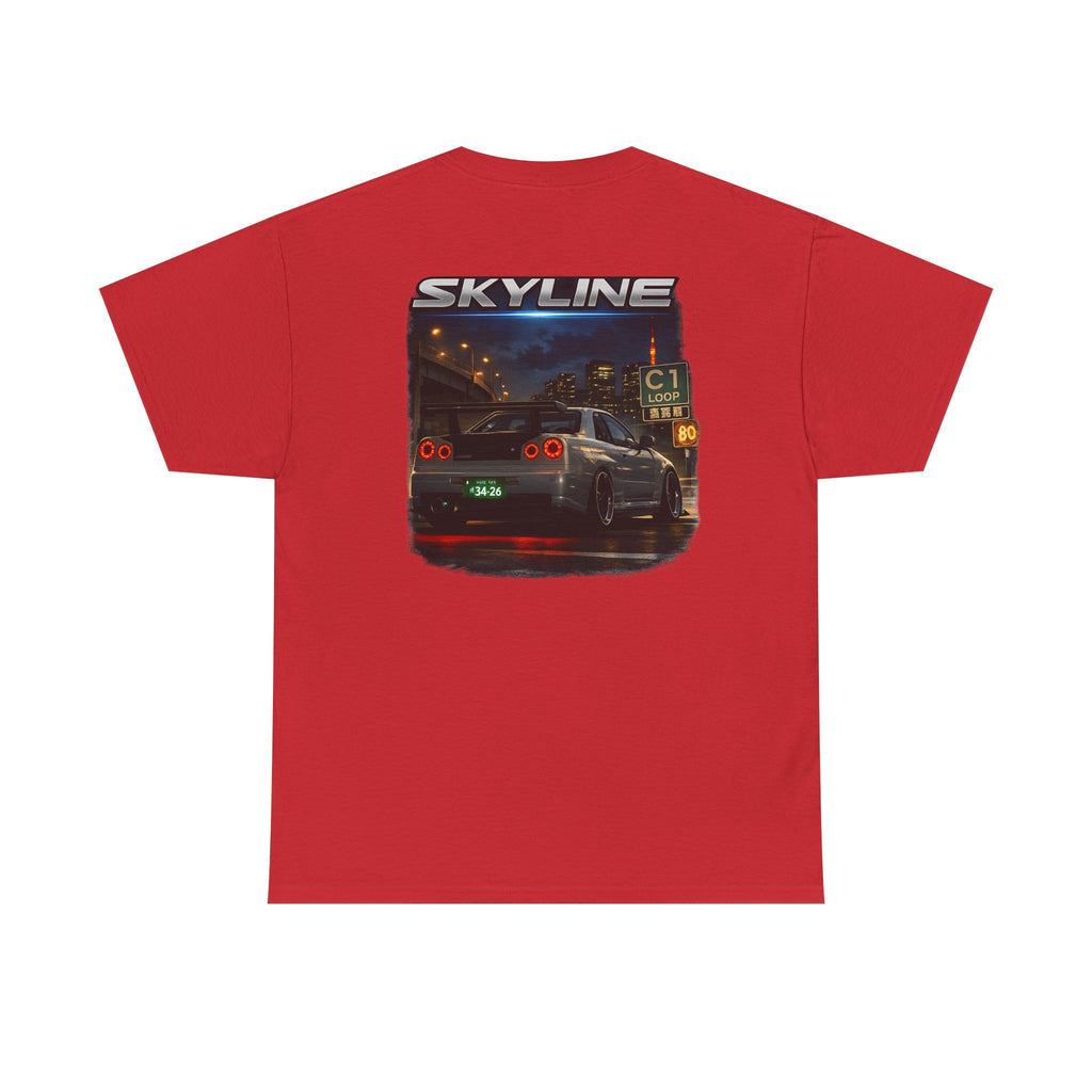 LB Skyline R34 Tee — Heavy Cotton T-Shirt