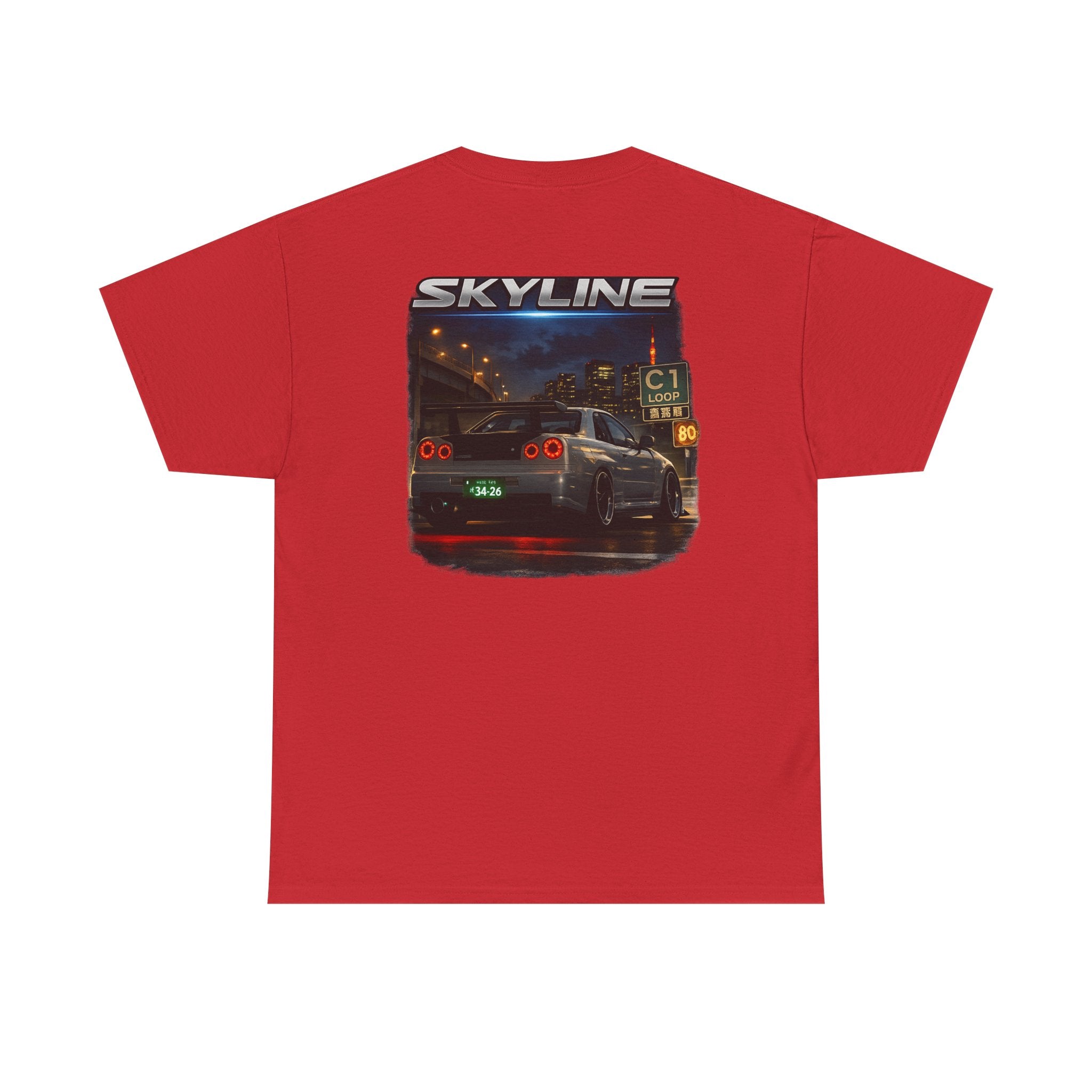 LB Skyline R34 Tee — Heavy Cotton T-Shirt