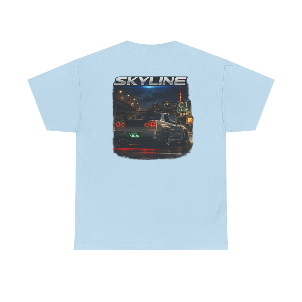 LB Skyline R34 Tee — Heavy Cotton T-Shirt