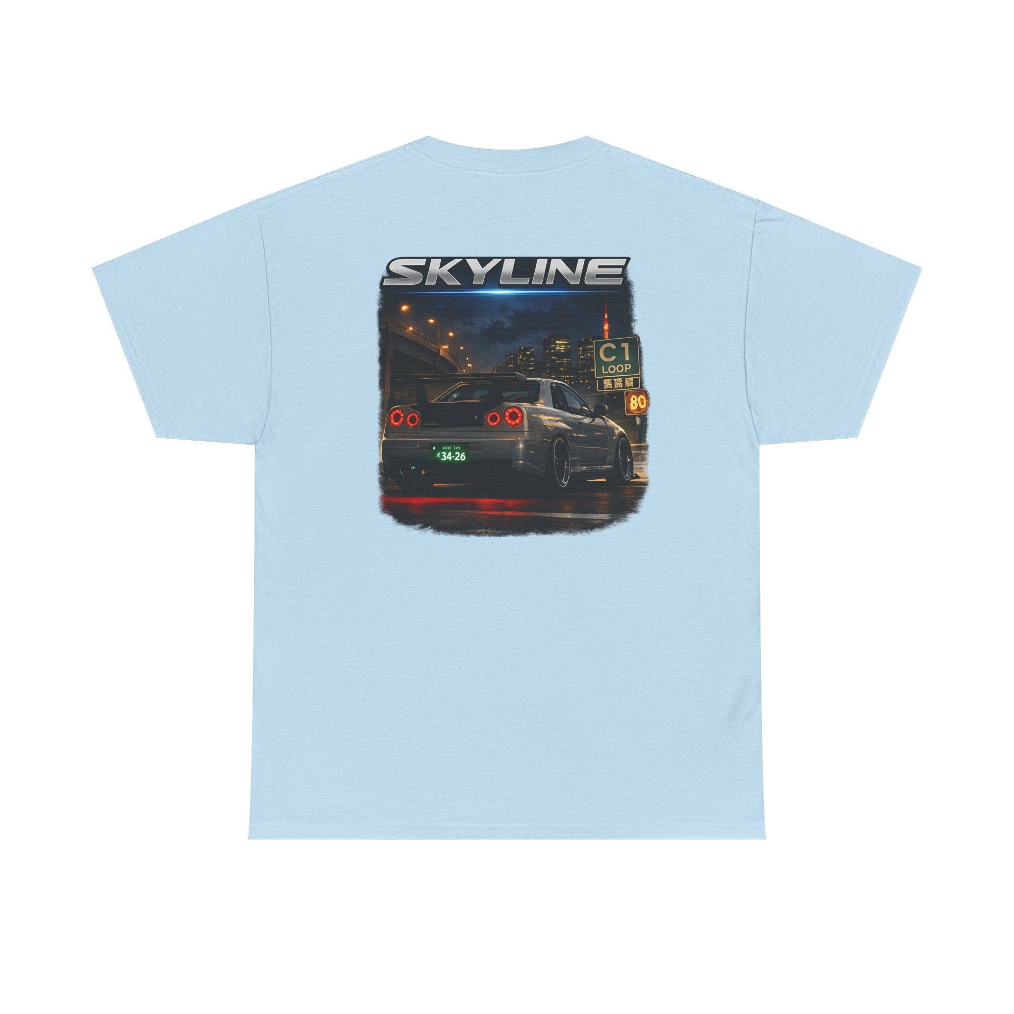 LB Skyline R34 Tee — Heavy Cotton T-Shirt