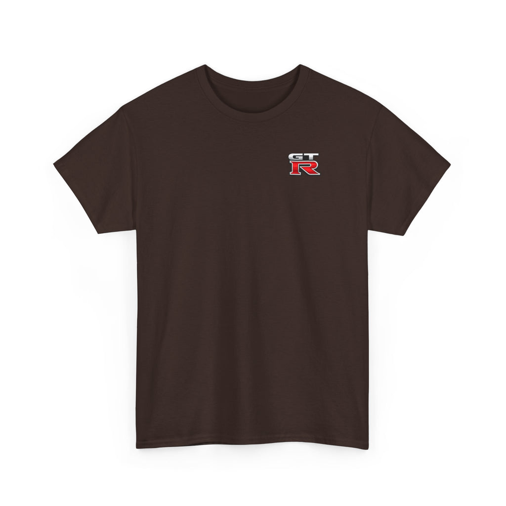 LB Nissan GT-R Rear View Tee — Heavy Cotton T-Shirt
