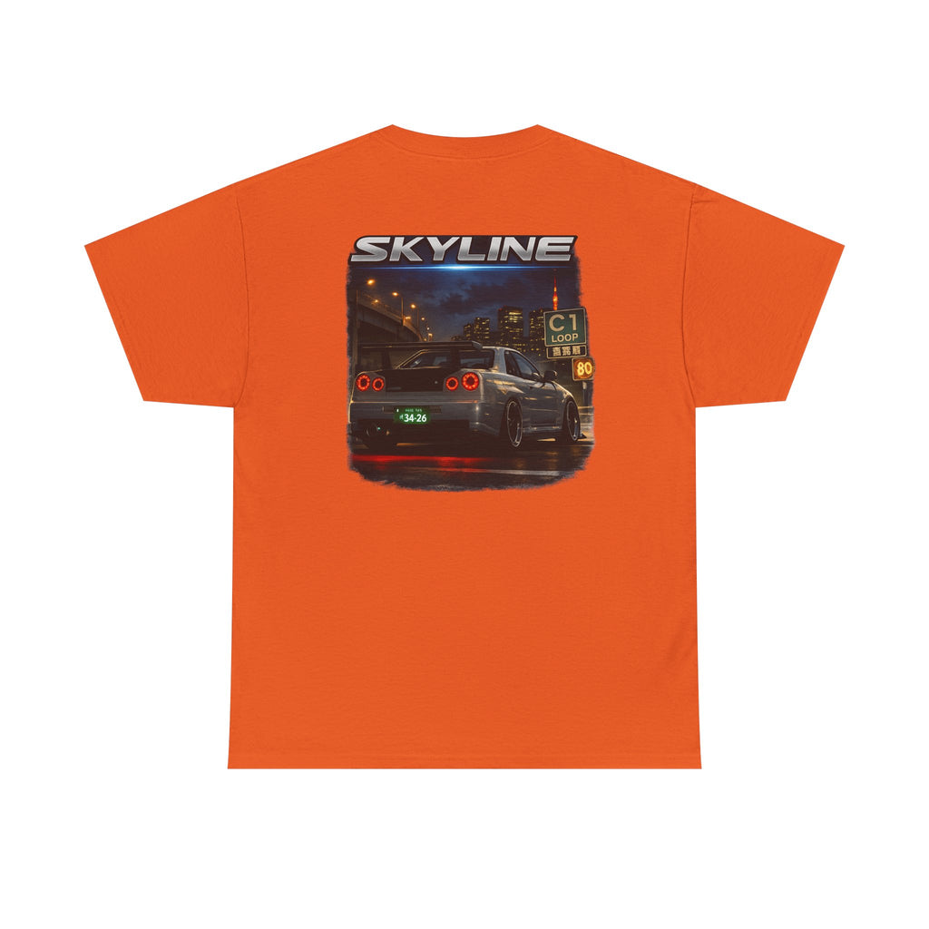 LB Skyline R34 Tee — Heavy Cotton T-Shirt