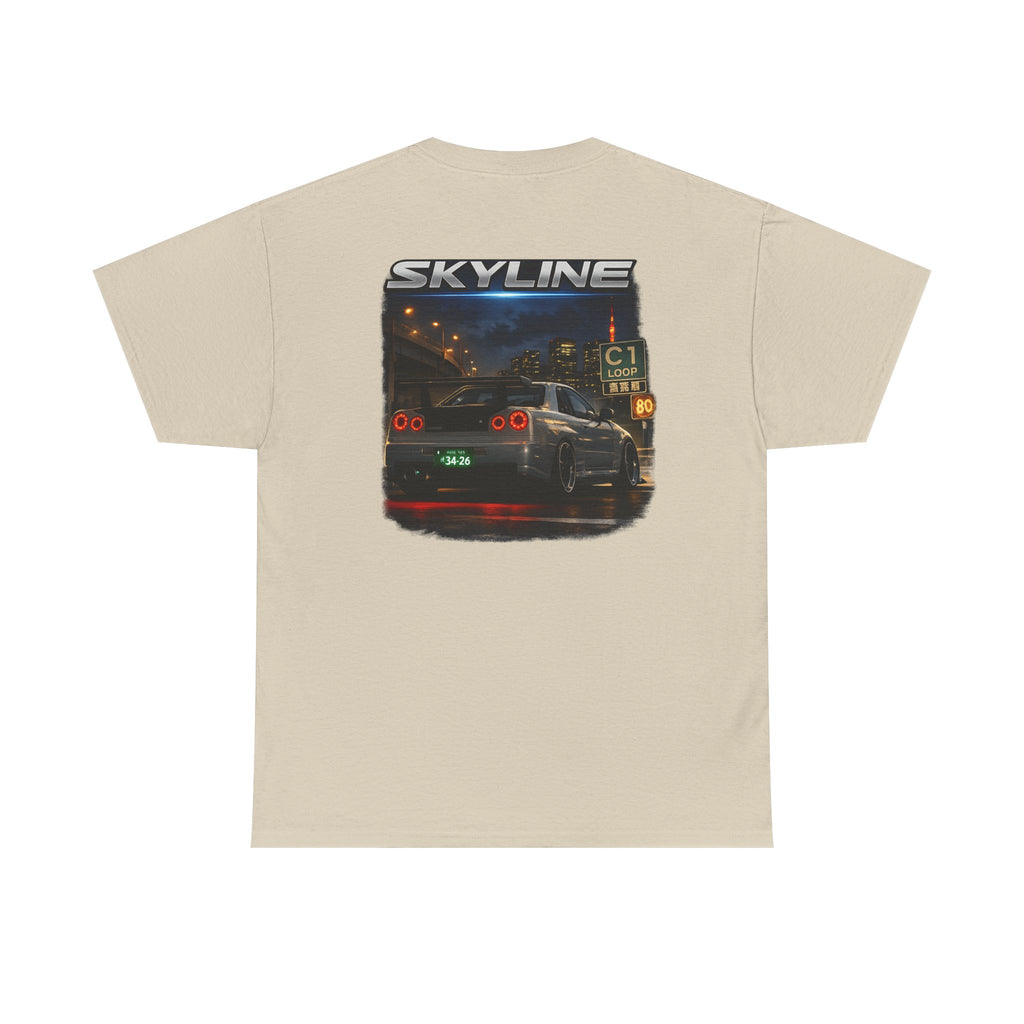 LB Skyline R34 Tee — Heavy Cotton T-Shirt