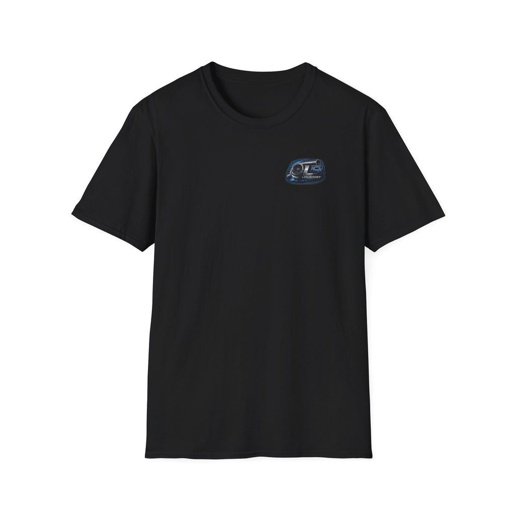 LB Midnight STI T-Shirt — Red WRX STI Night Scene Graphic (Logo on Chest)