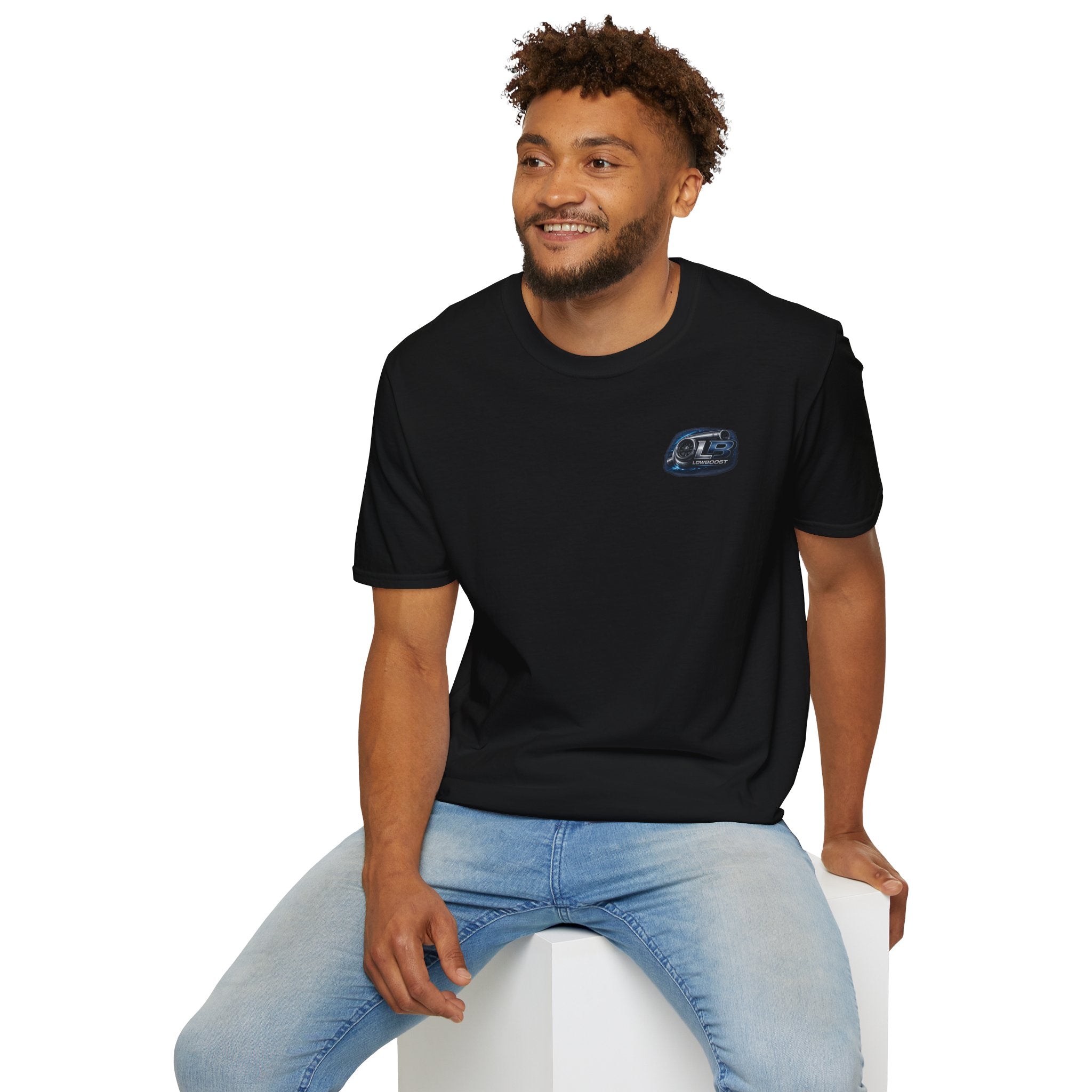 LB Midnight STI T-Shirt — Red WRX STI Night Scene Graphic (Logo on Chest)