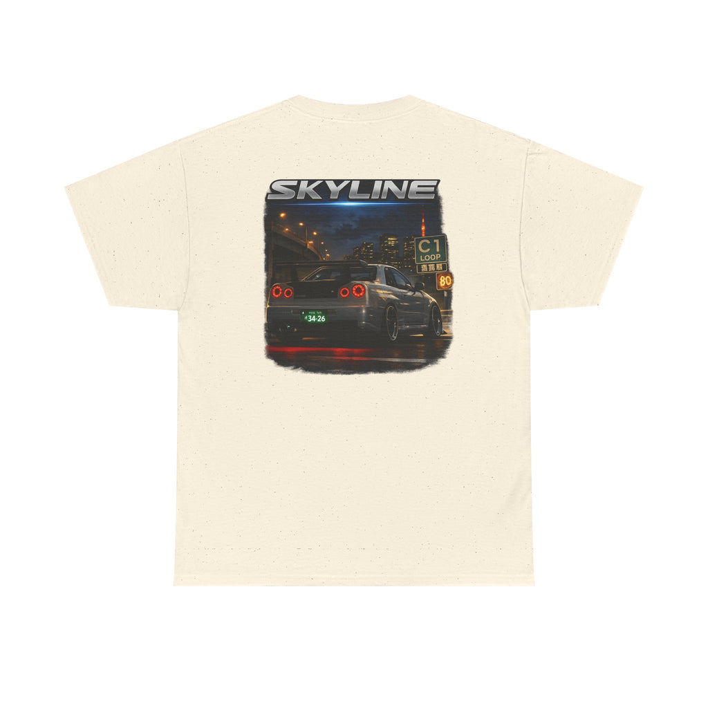 LB Skyline R34 Tee — Heavy Cotton T-Shirt