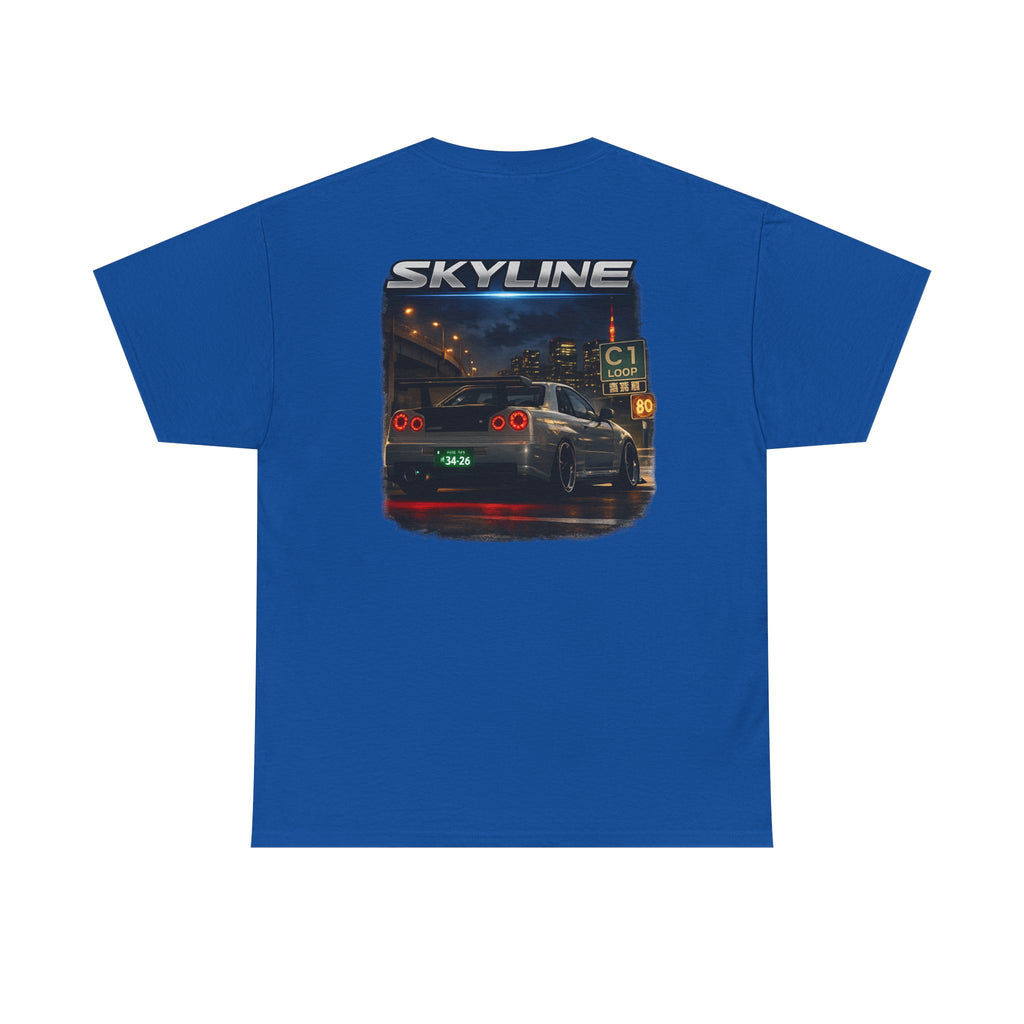 LB Skyline R34 Tee — Heavy Cotton T-Shirt