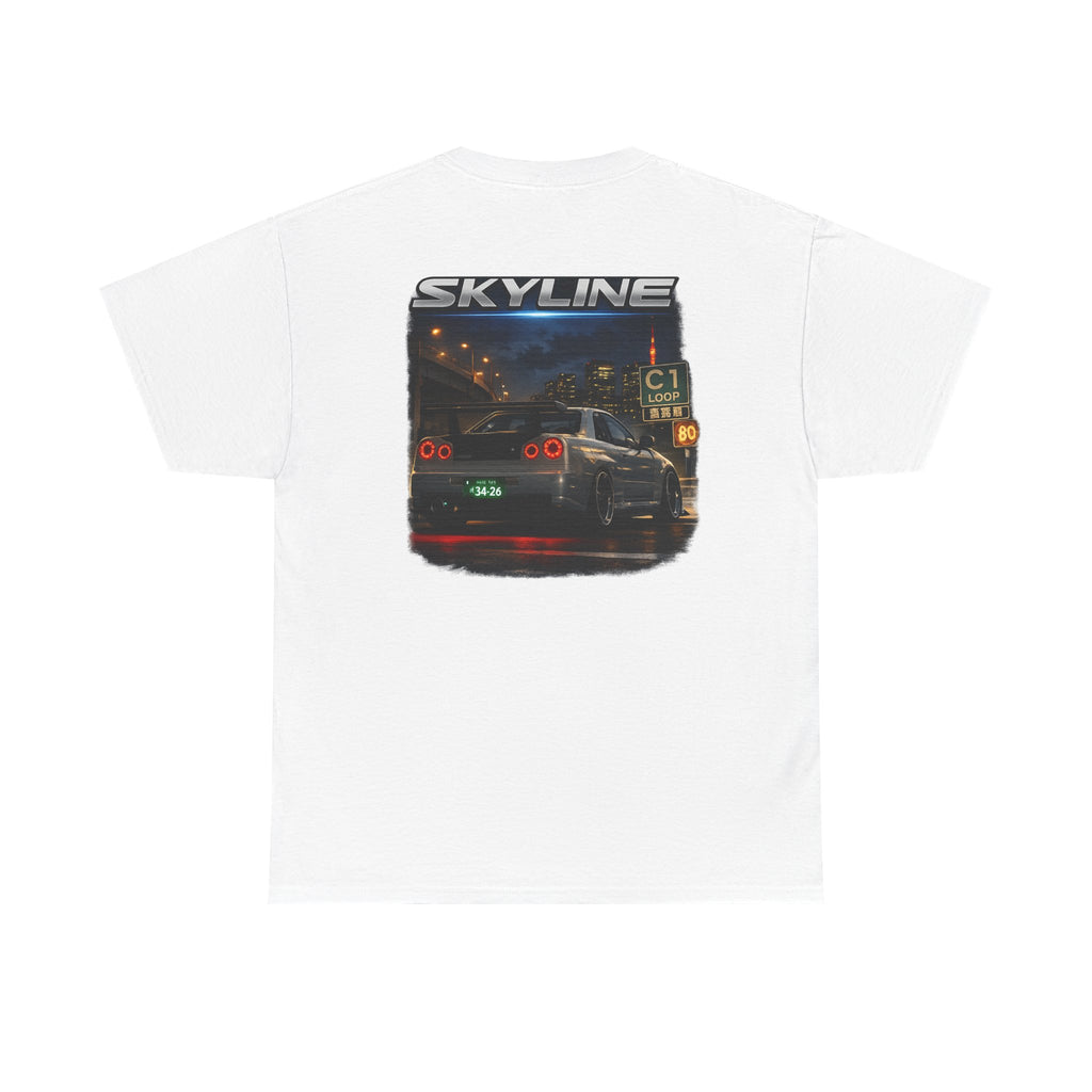 LB Skyline R34 Tee — Heavy Cotton T-Shirt