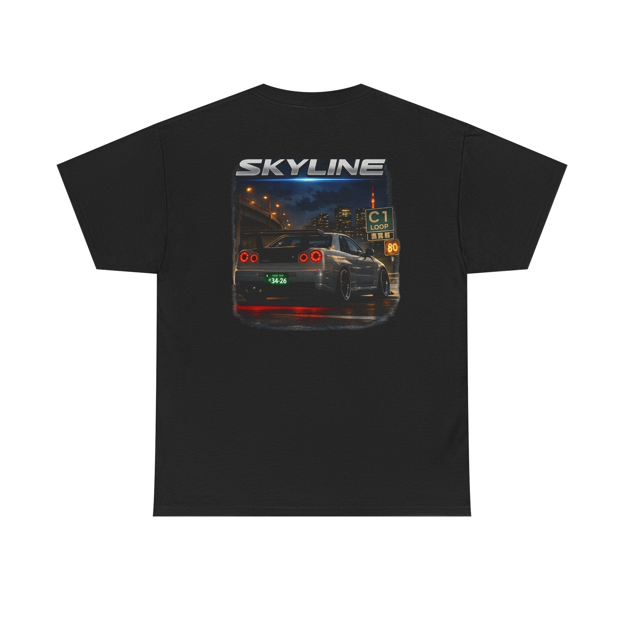 LB Skyline R34 Tee — Heavy Cotton T-Shirt