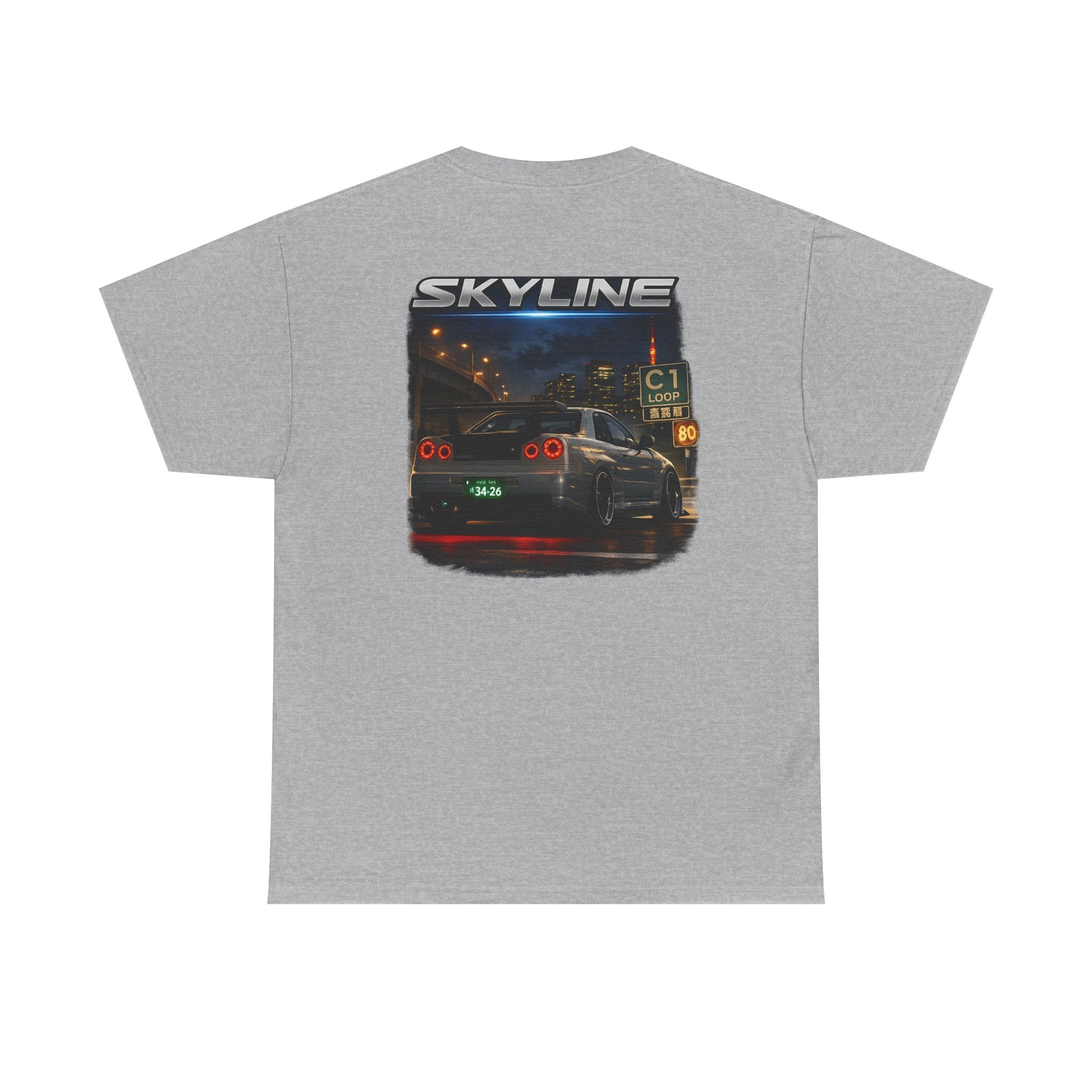 LB Skyline R34 Tee — Heavy Cotton T-Shirt