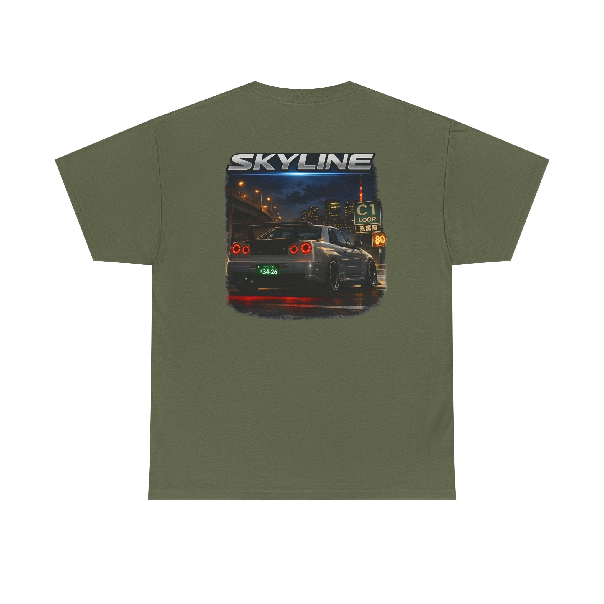 LB Skyline R34 Tee — Heavy Cotton T-Shirt