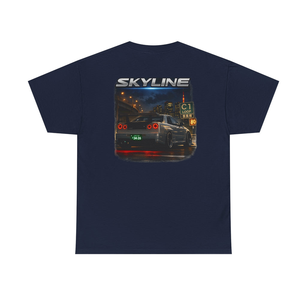 LB Skyline R34 Tee — Heavy Cotton T-Shirt