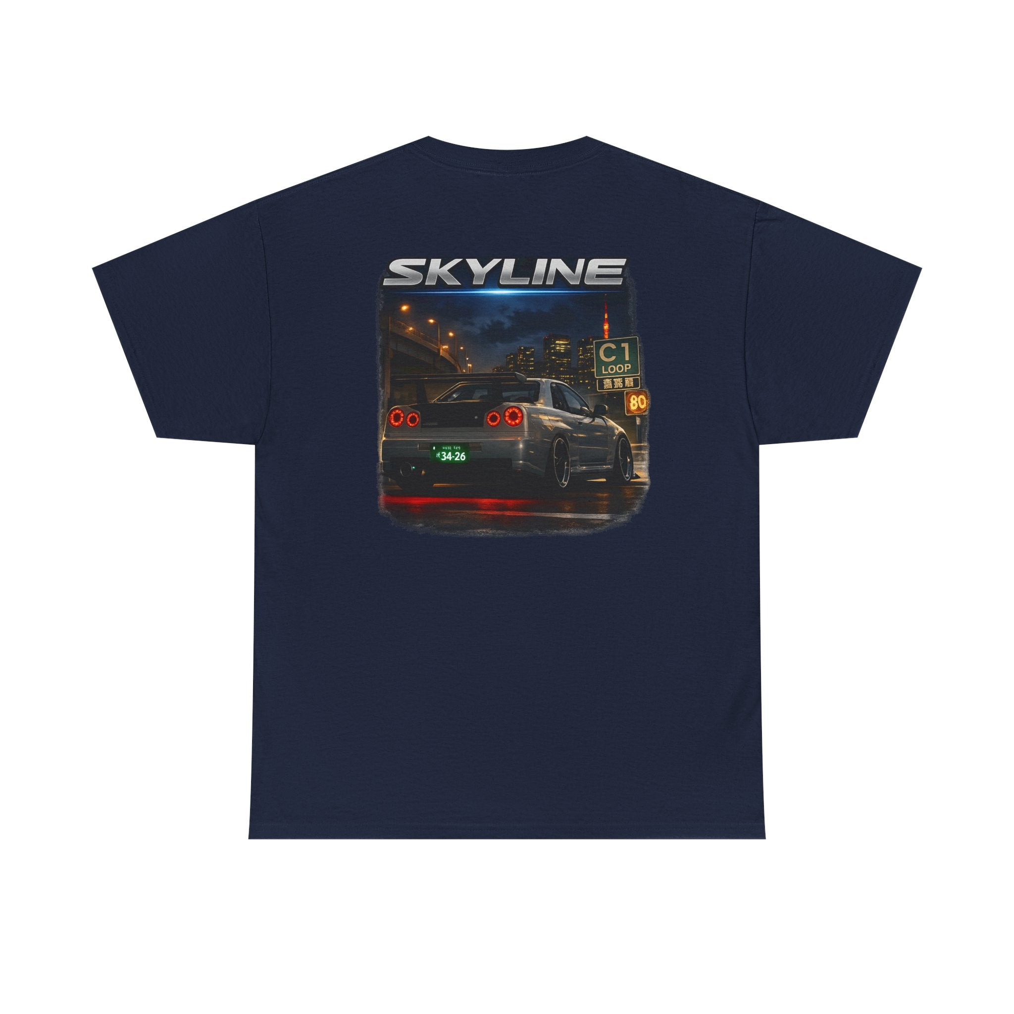 LB Skyline R34 Tee — Heavy Cotton T-Shirt