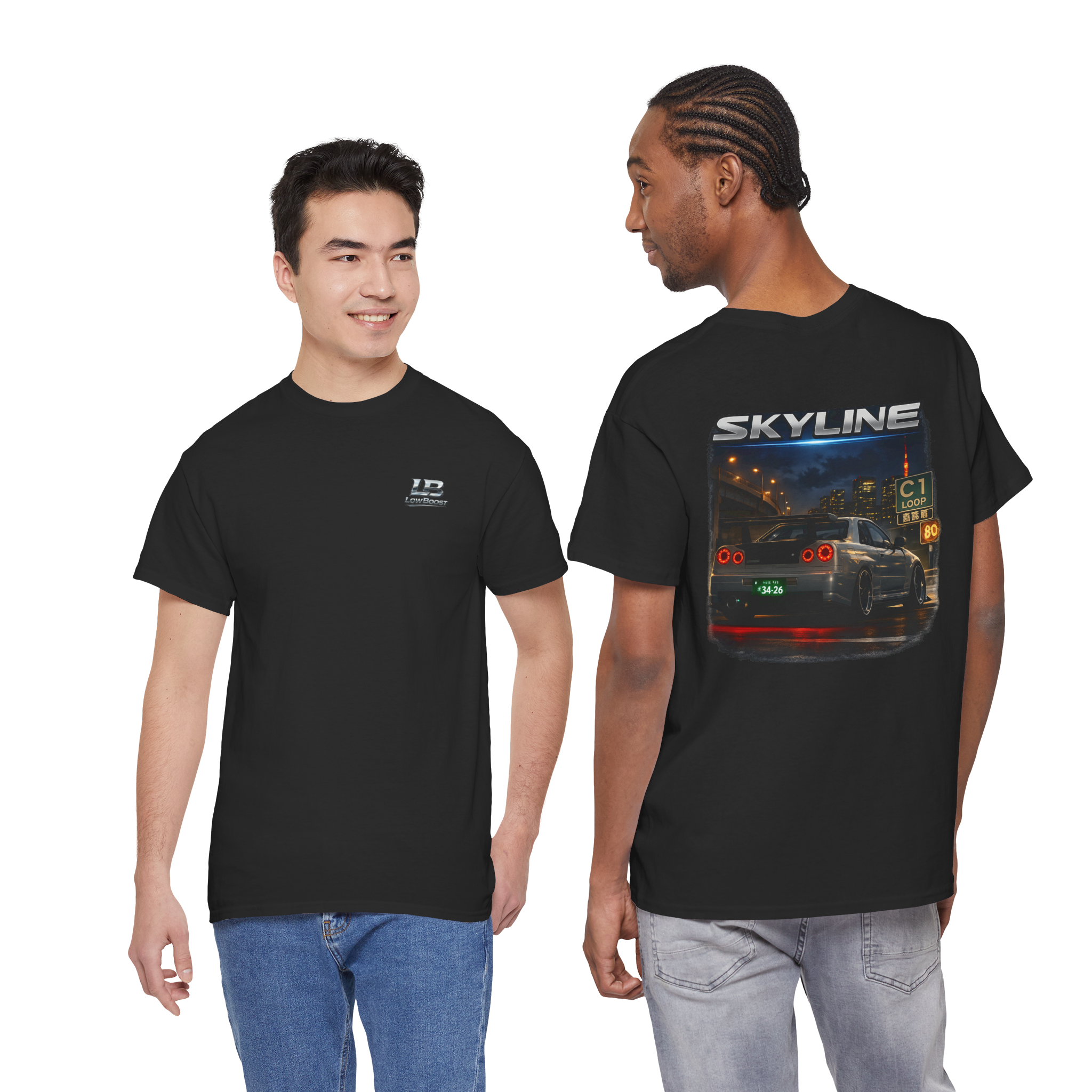 LB Skyline R34 Tee — Heavy Cotton T-Shirt